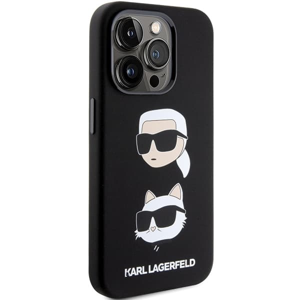 Karl Lagerfeld ovitek za iPhone 15 Pro - črn, silikonski 4