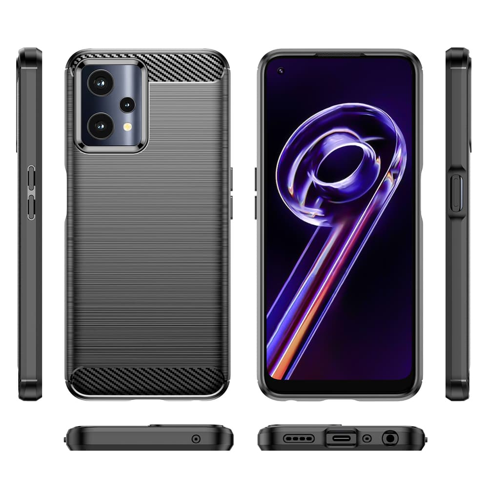 Carbon Case ovitek za Realme 9 Pro - črn 7