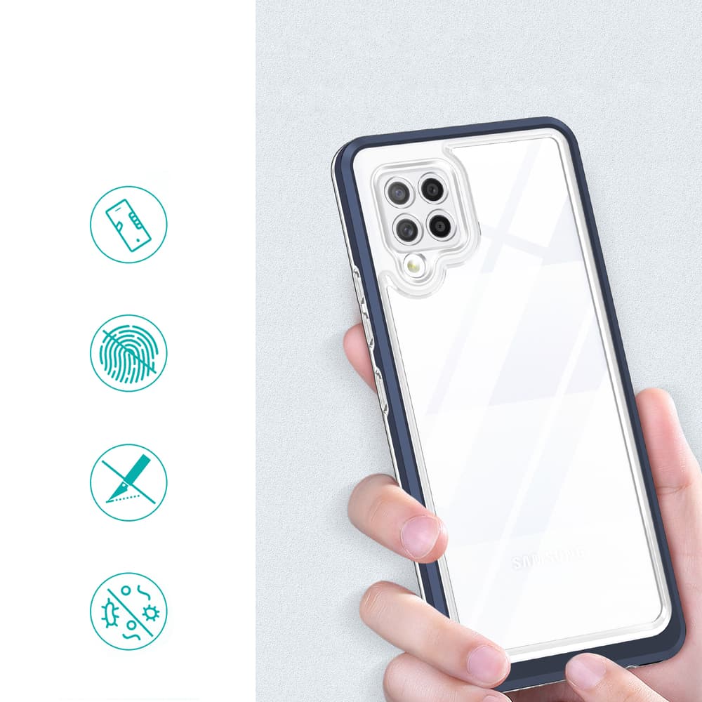 Hurtel ovitek Clear 3in1 za Samsung Galaxy A42 5G, moder 2