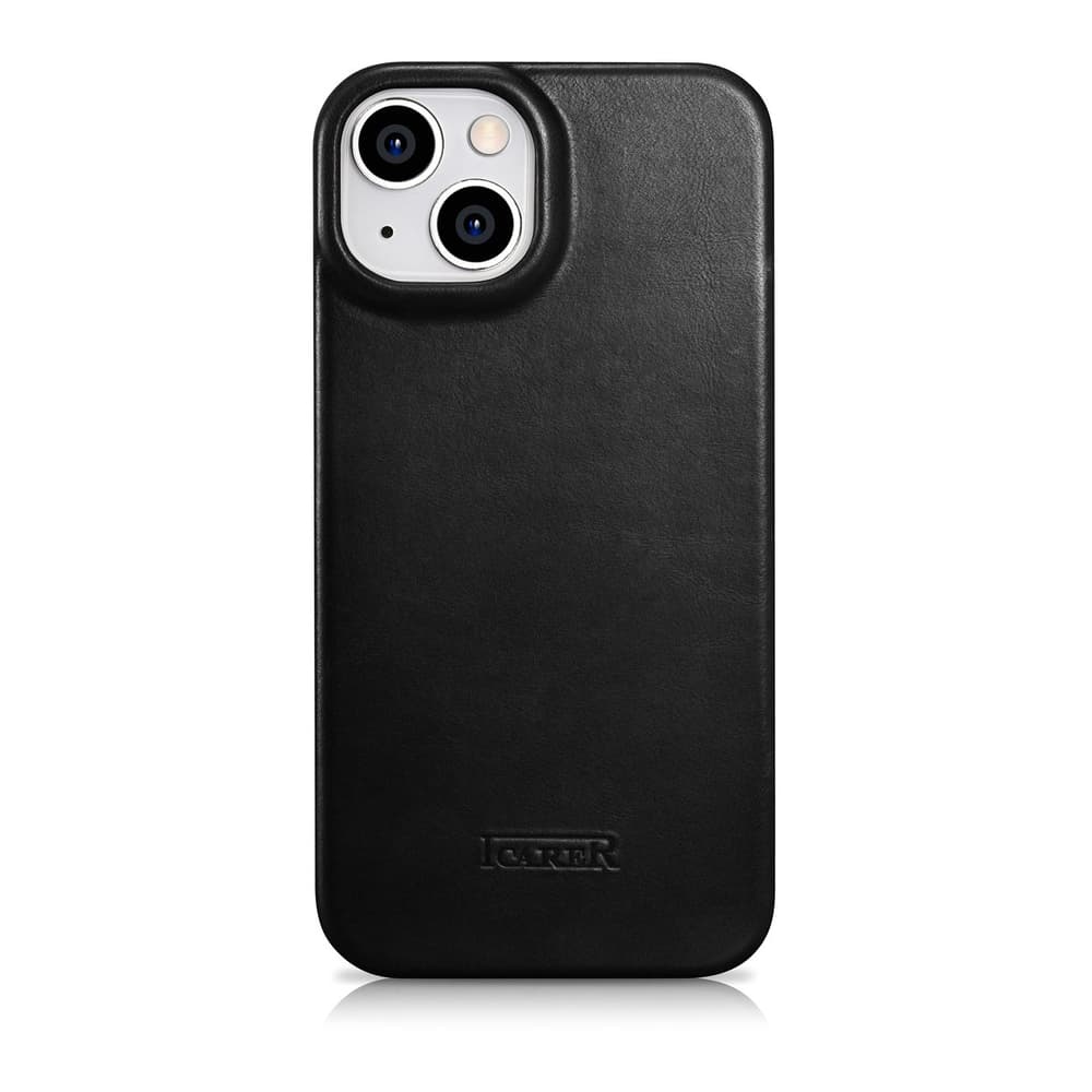 Ovitek iCarer Oil Wax za iPhone 14 Plus, črn 3