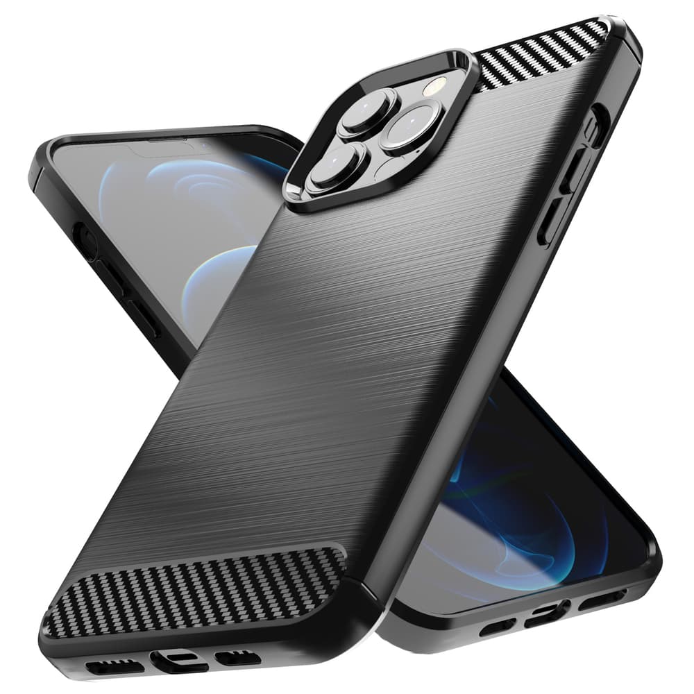Hurtel Carbon ovitek za iPhone 13 Pro Max - črna 2