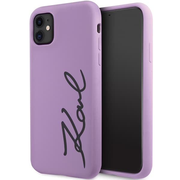 Karl Lagerfeld silikonski ovitek za iPhone 11 / Xr 6.1" - vijoličen