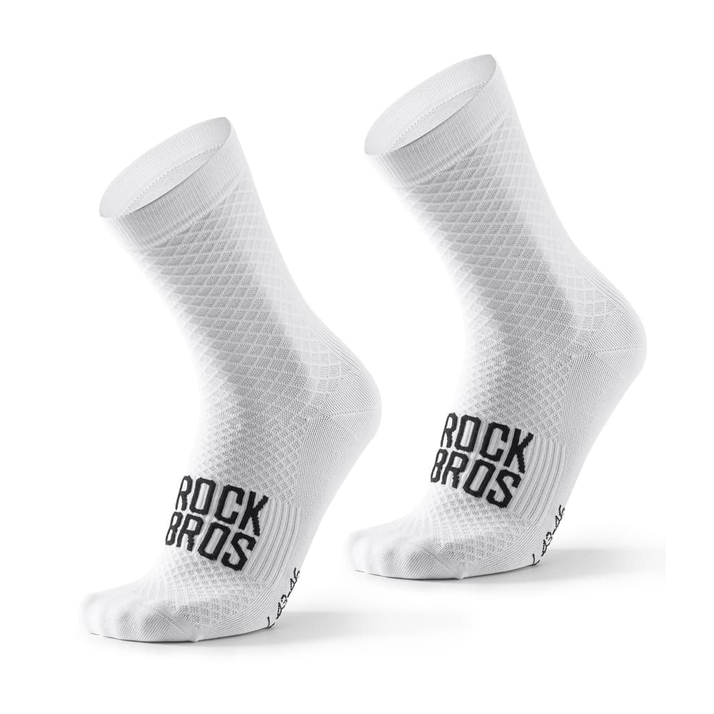 Rockbros ROAD TO SKY kolesarske nogavice, 39-42 - bele