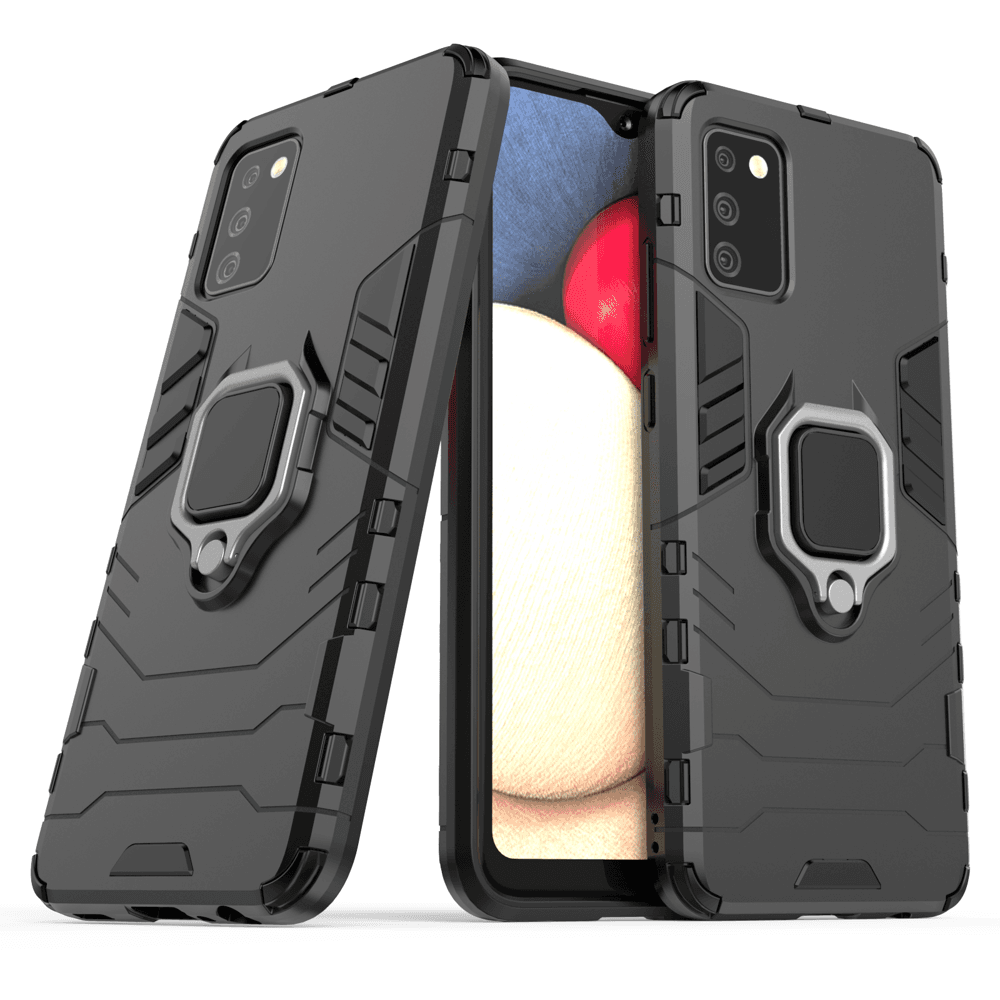 Ring Armor hibridni ovitek z magnetnim držalom za Samsung Galaxy A03s (166.5) črn