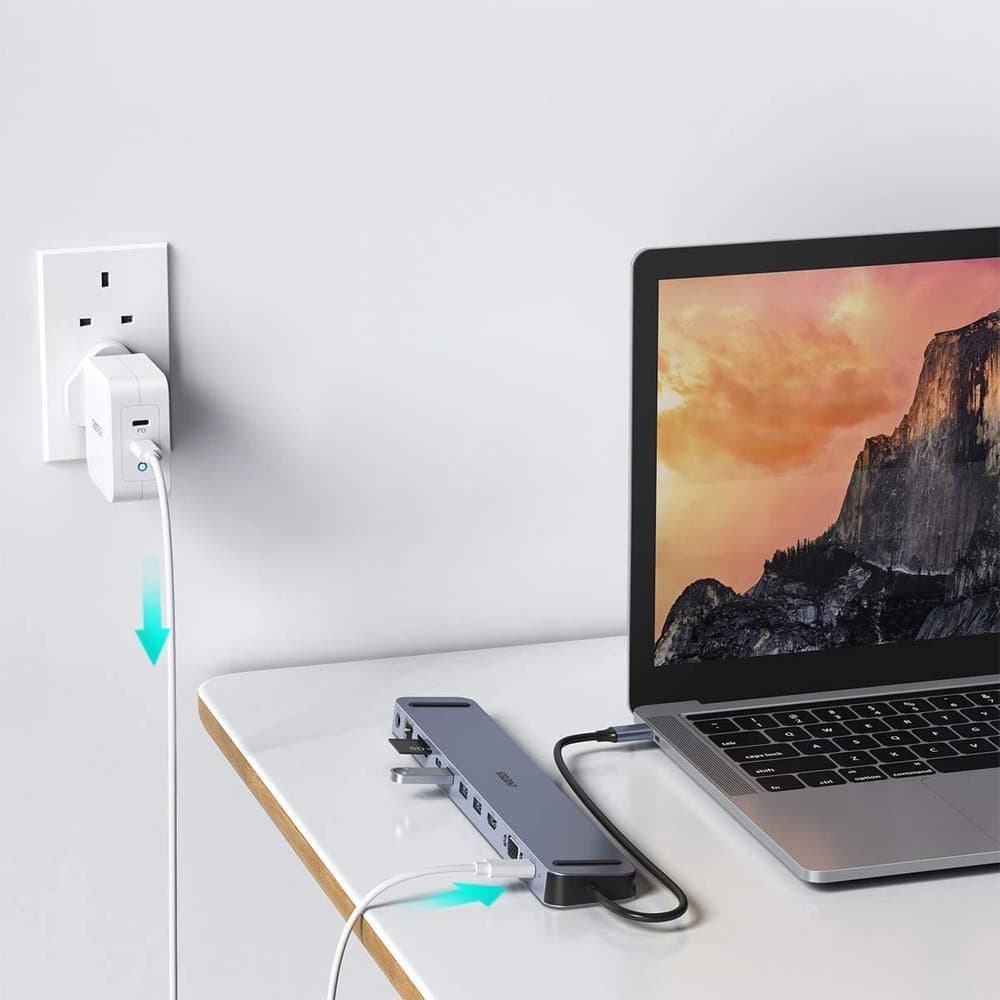 Choetech 11v1 USB C HUB adapter z PD 100W - HUB-M20 7