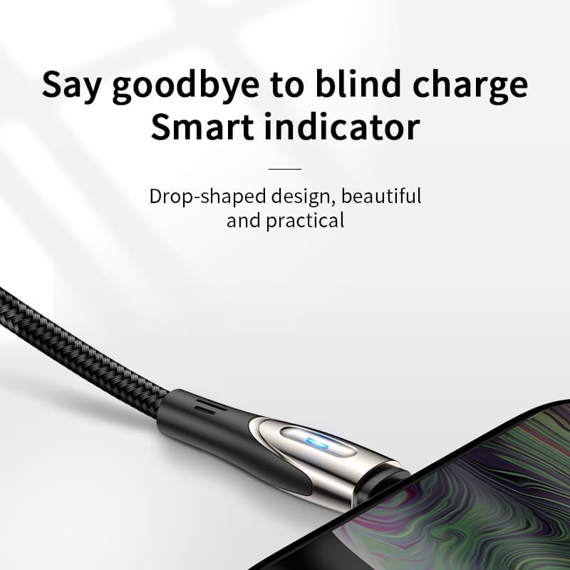 Joyroom Sharp Series S-M411 USB-A / Micro USB 3A, 2m kabel s prikazom polnjenja - črna 5