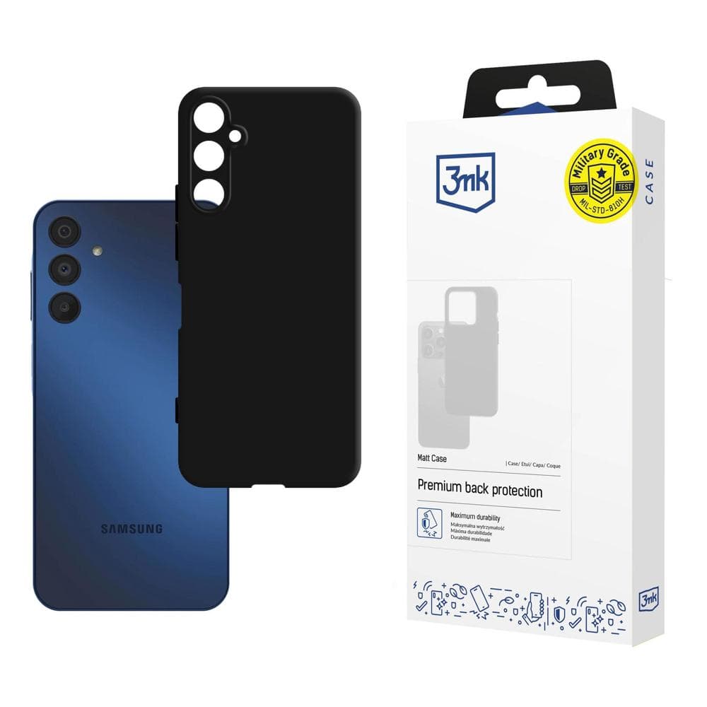 3mk Matt ovitek za Samsung Galaxy A15 5G - črn