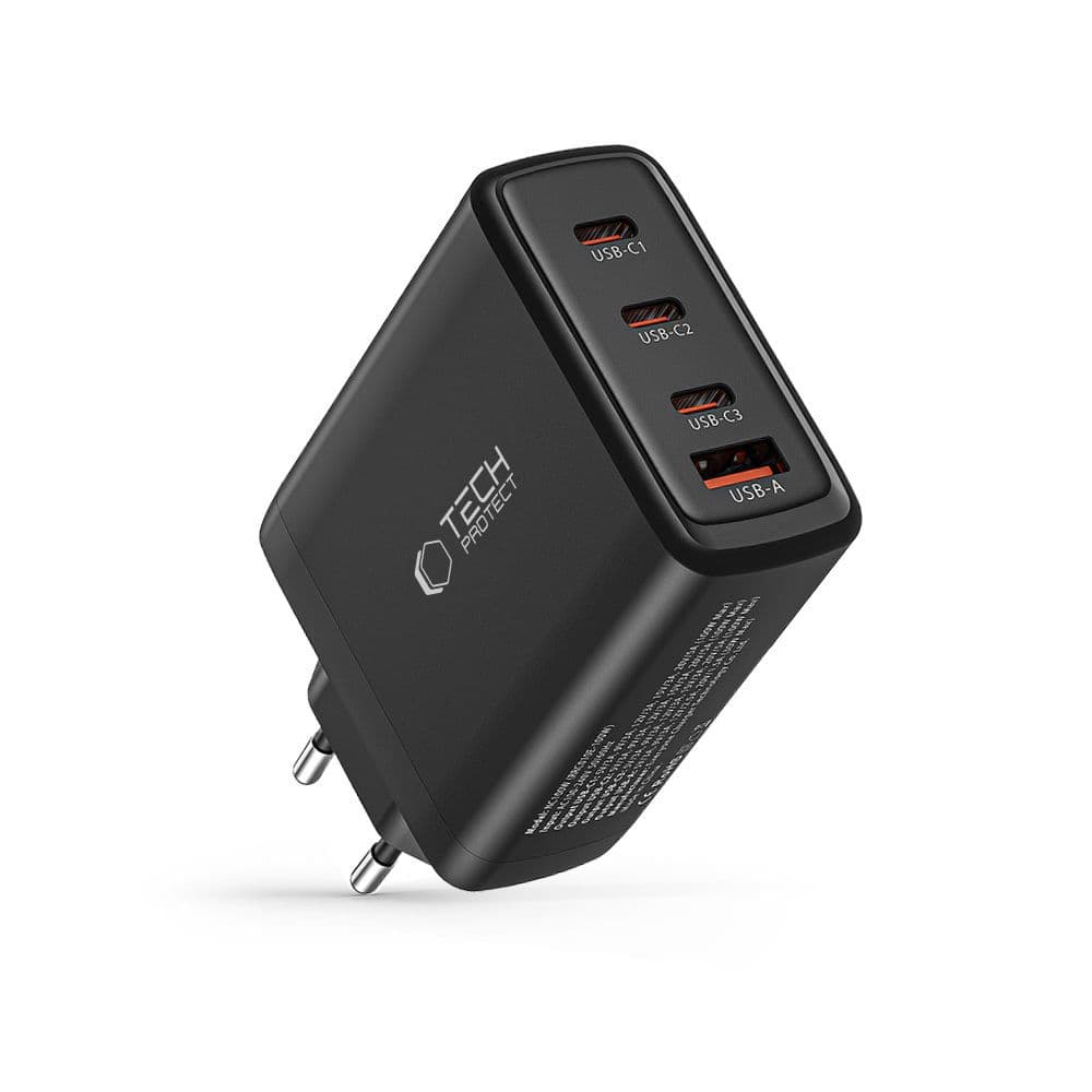 Polnilnik Tech-Protect NC100W-GAN 100W, 3x USB-C PD, 1x USB-A QC 3.0 - črn 6