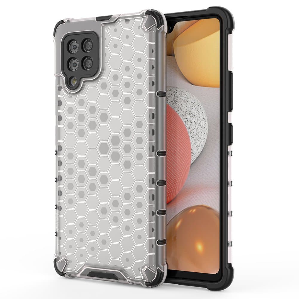 Hurtel Honeycomb Armor ovitek s TPU odbijačem za Samsung Galaxy A42 5G, prozoren