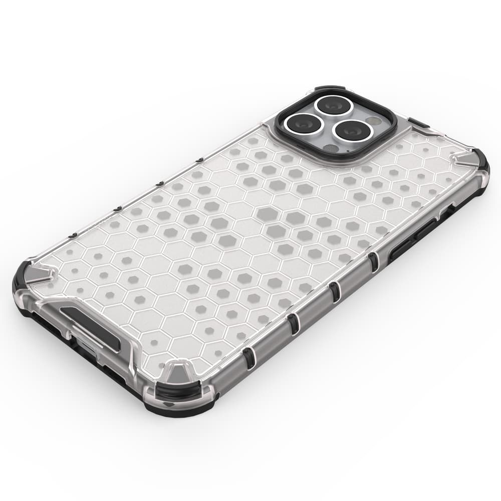 Honeycomb ovitek z TPU odbijačem za iPhone 13 Pro Max - rdeč 5