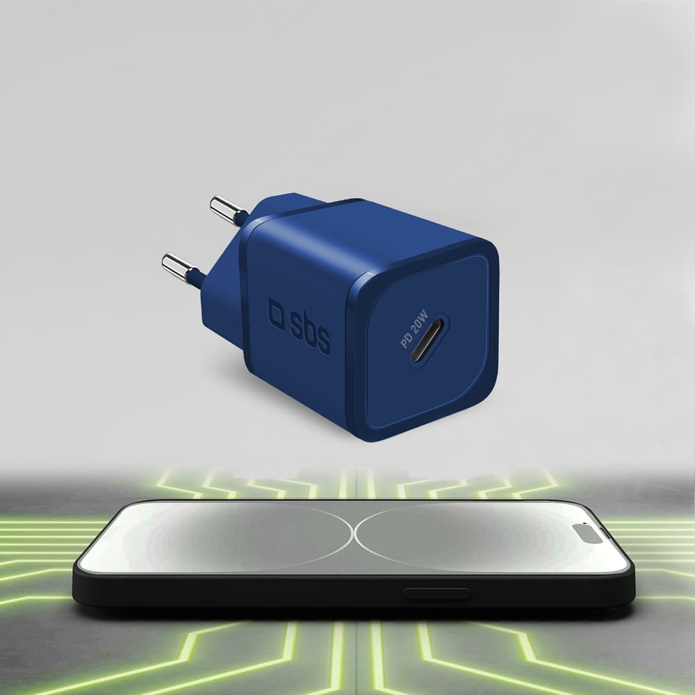 SBS 20W GaN stenski polnilnik s Power Delivery - moder 5