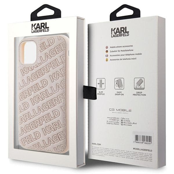 Karl Lagerfeld Quilted K Pattern ovitek za iPhone 11 / Xr - roza 8