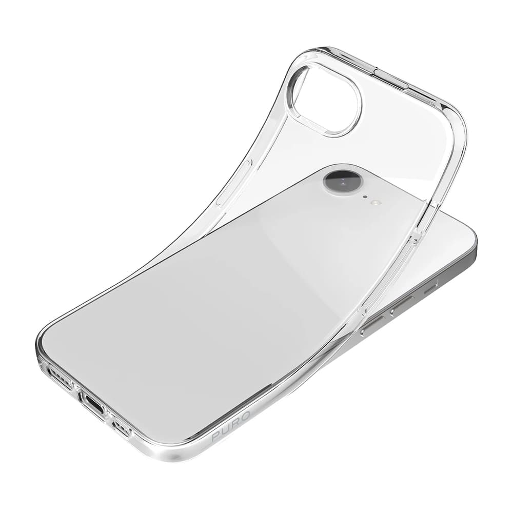 Puro 0.3 Nude silikonski ovitek za iPhone 16e/17e - prosojen 3