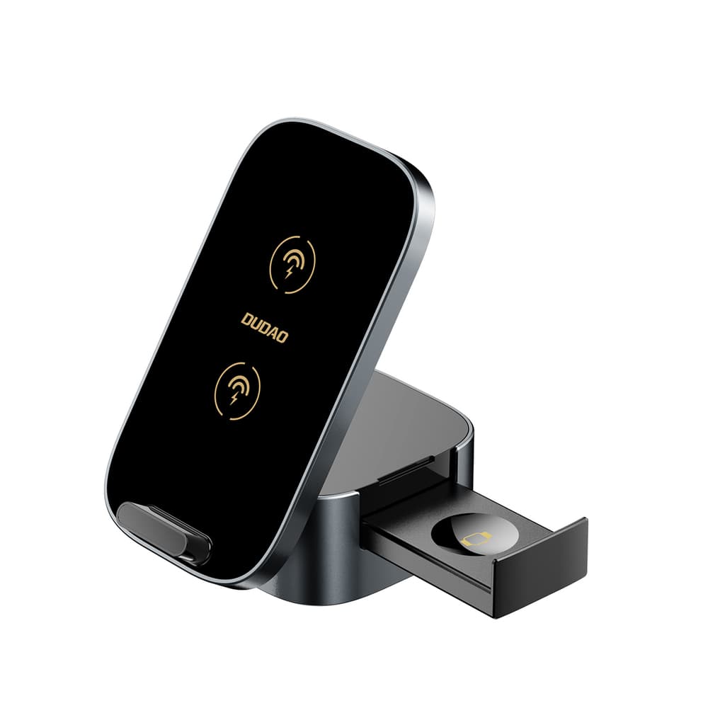 Dudao A11Pro+ 15W 3v1 Indukcijski polnilnik za telefon/pametno uro/slušalke - črn