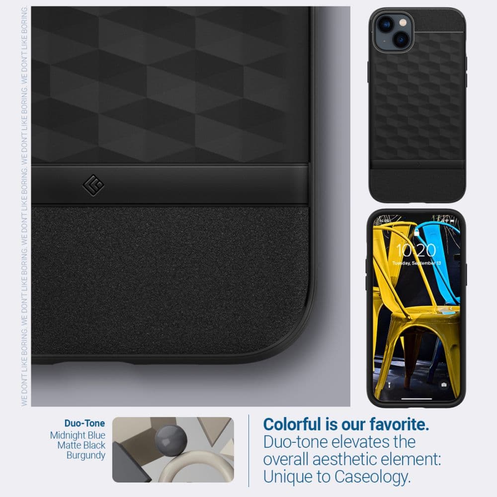 Caseology Parallax Mag MagSafe ovitek za iPhone 14 Plus, mat črn 7
