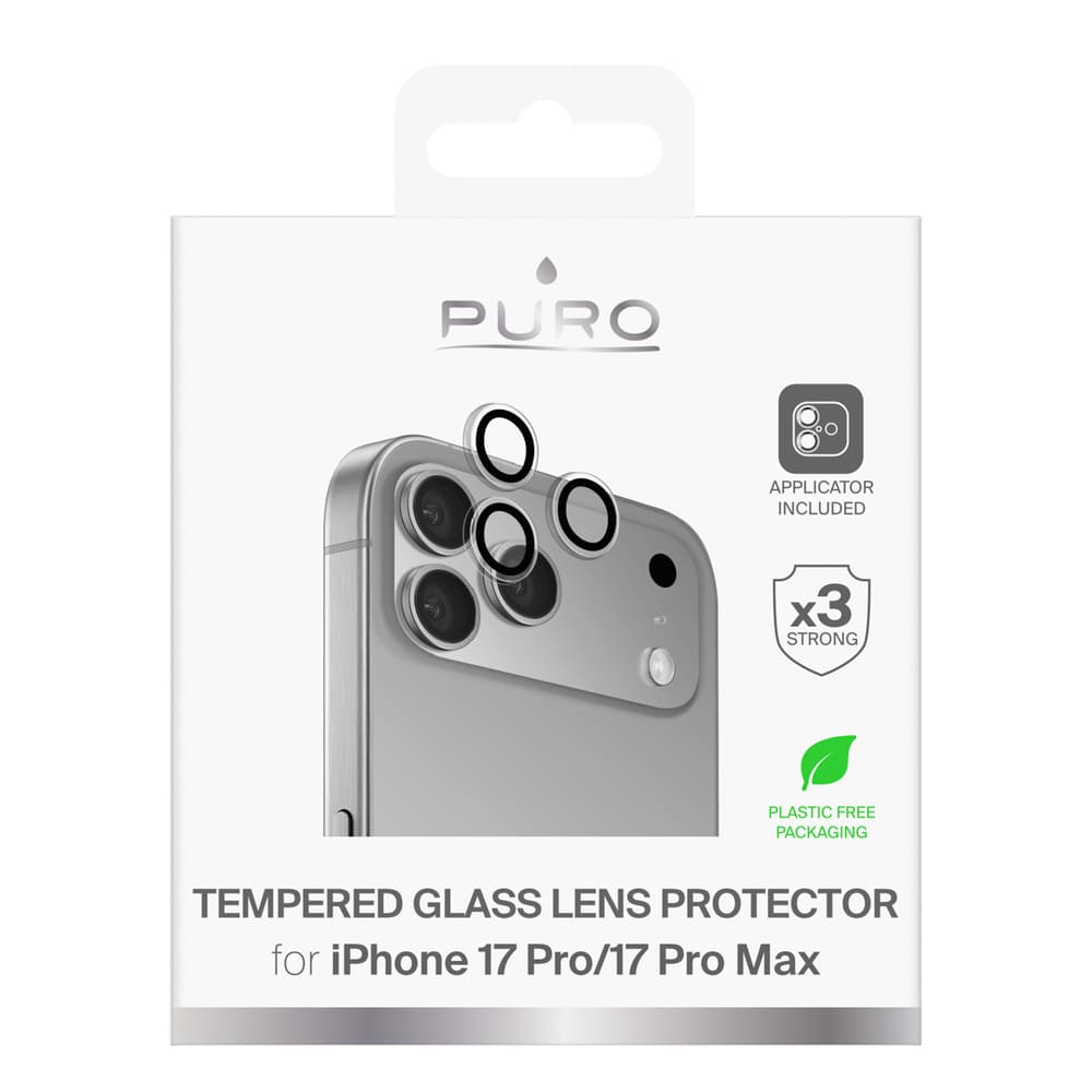 Puro Individual kaljeno steklo za kamero iPhone 17 Pro / Pro Max 2