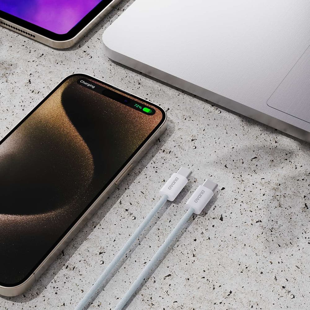 Dudao L6C USB-C na USB-C PD kabel 30W 1m - svetlo moder 4