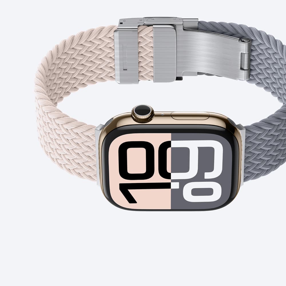 AmazingThing Blend Band za Apple Watch 45/46/49mm, Roza/Siva (2 kosa) 4
