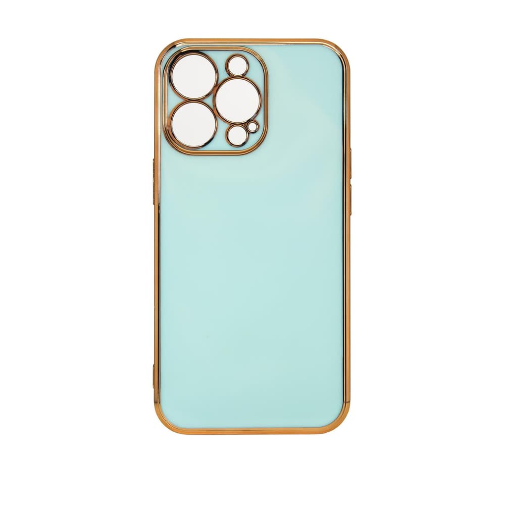Hurtel Ohišje Lighting Color za Xiaomi Redmi Note 11, gel, zlati okvir, mint