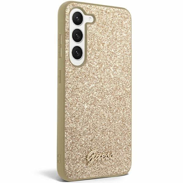 Ovitek za Samsung Galaxy S24+ Guess Glitter Script - zlata 3