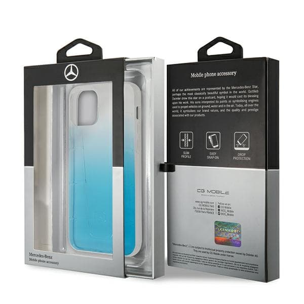 Mercedes Transparent Line ovitek za iPhone 12 / iPhone 12 Pro - modra 7