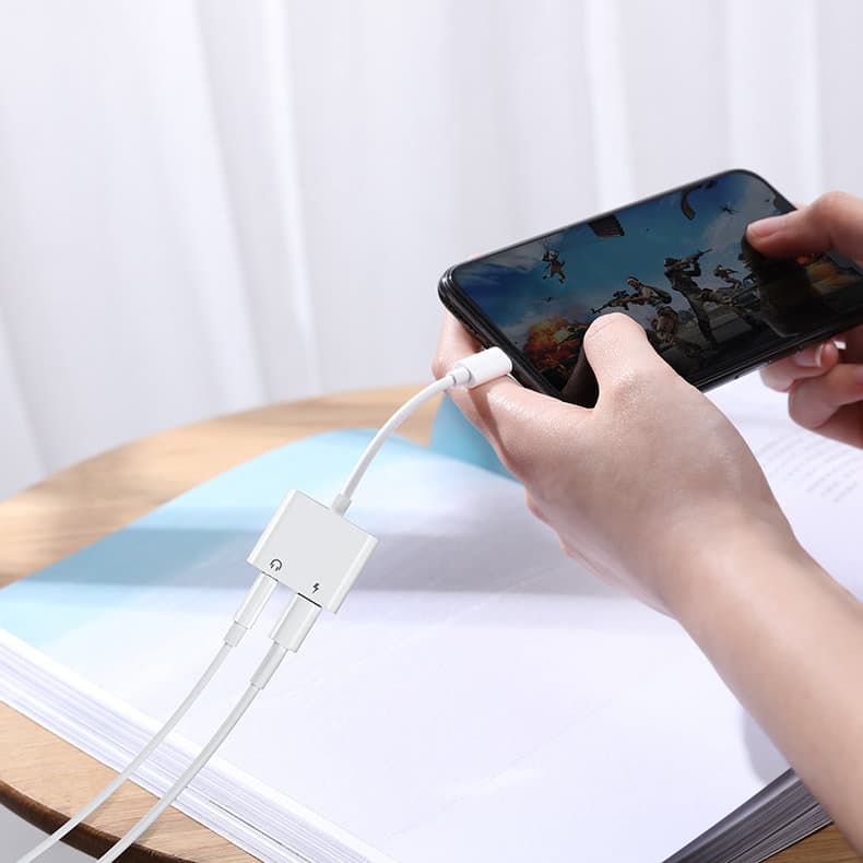 Joyroom S-Y104 adapter Lightning - 3.5mm mini jack / Lightning, bel 7