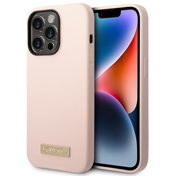 Ovitek Guess GUHMP14XSBPLP za iPhone 14 Pro Max 6.7'' (roza, MagSafe)