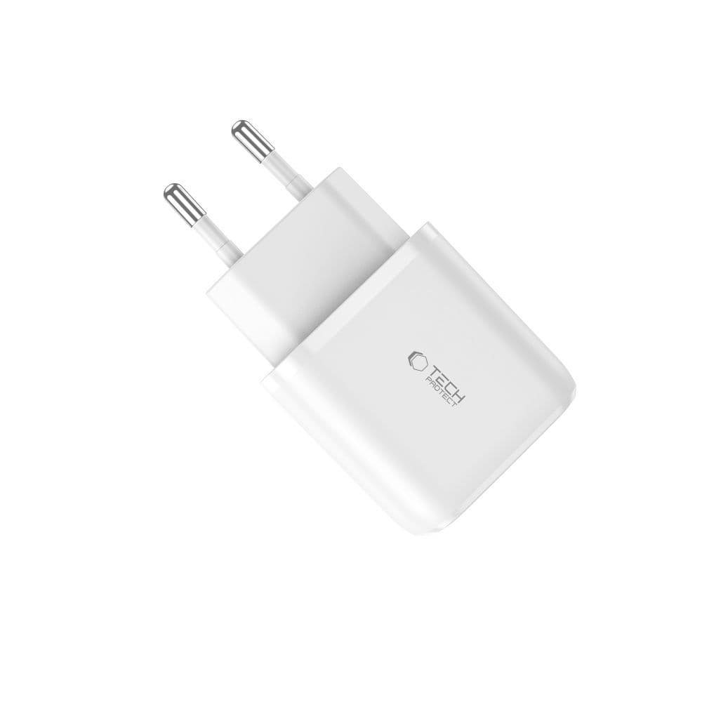 Tech-Protect C20W polnilnik USB-C PD 20W / USB-A QC 3.0 - bel 4