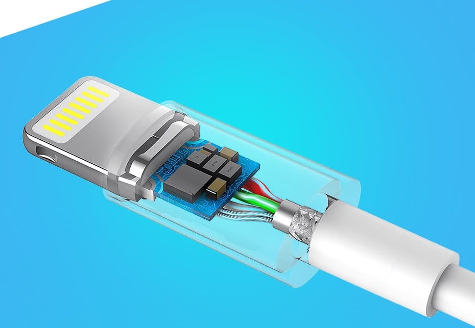 Ugreen USB-A / Lightning MFi kabel 2.4A 1m, bel 8
