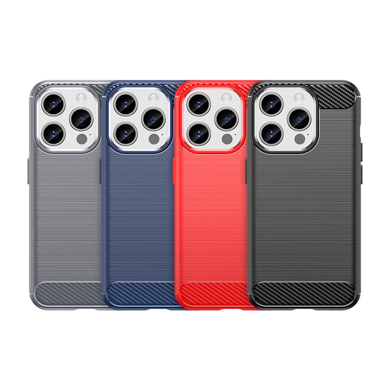 Gibljiv ovitek Carbon za iPhone 15 Pro Hurtel - črn 7
