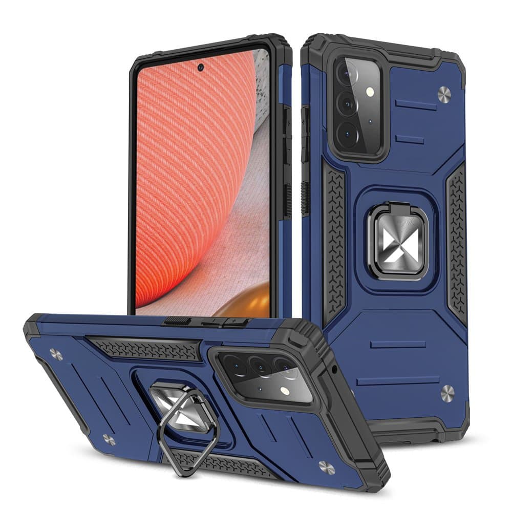 Wozinsky Ring Armor ovitek za Samsung Galaxy A72 4G, modra