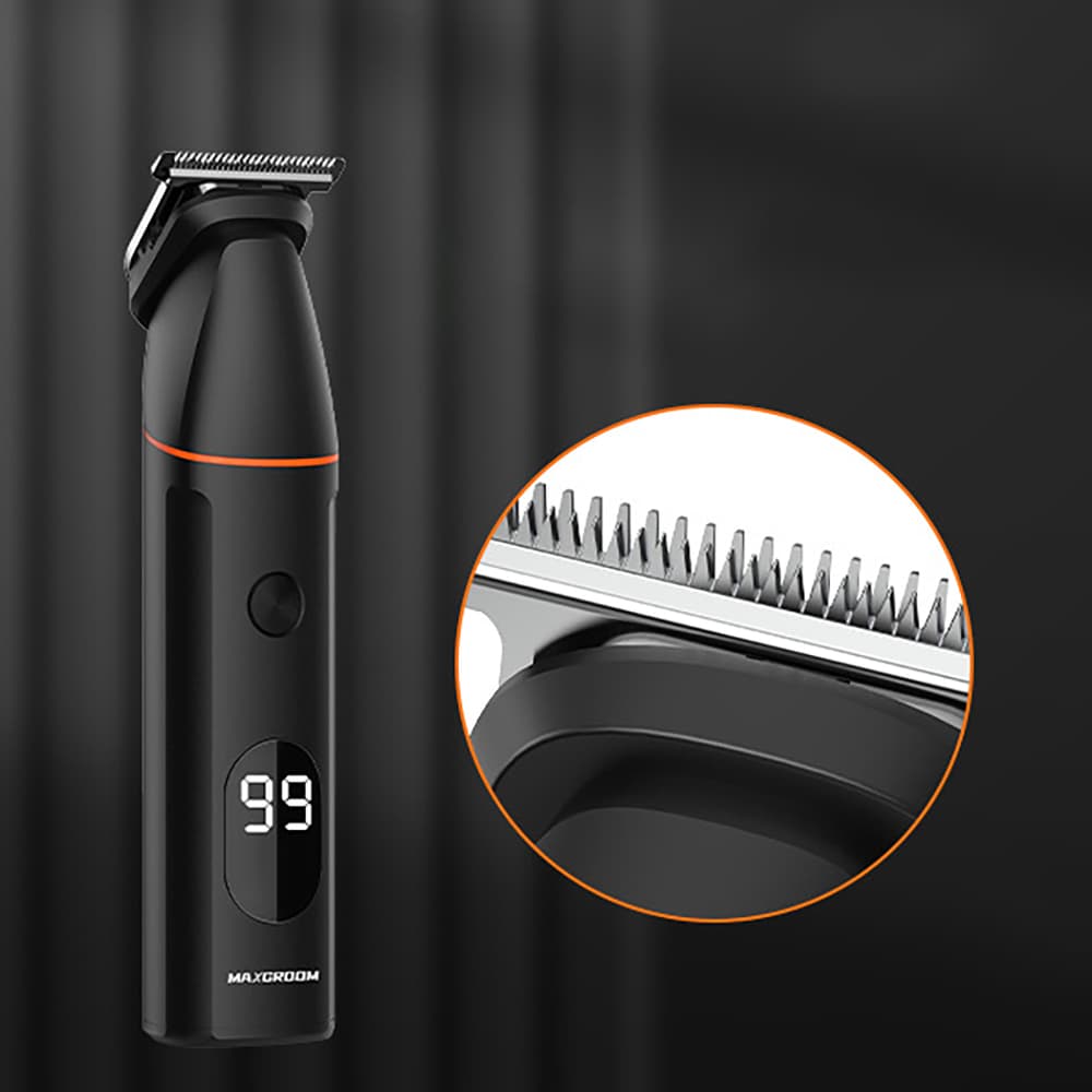 Večnamenski trimer MAXGROOM LK-881 s snemljivimi nastavki, črn 4