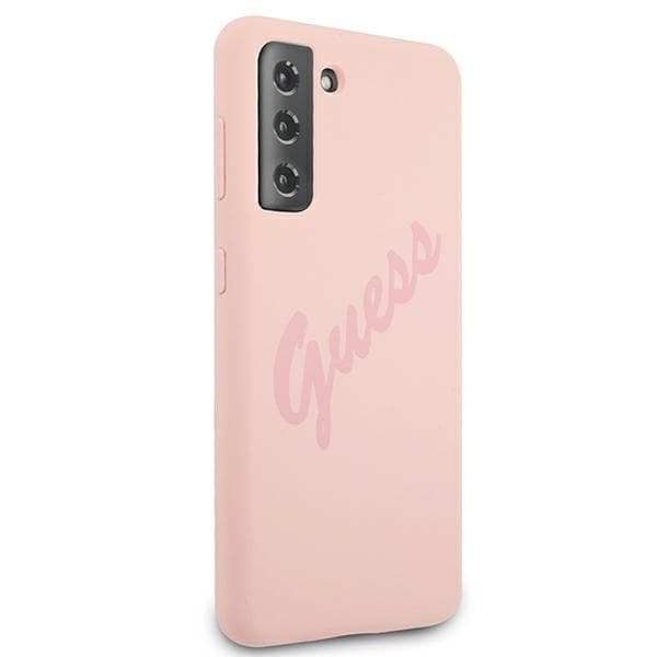 Ovitek Guess Silicone Vintage Script za Samsung Galaxy S21+ - Roza 4