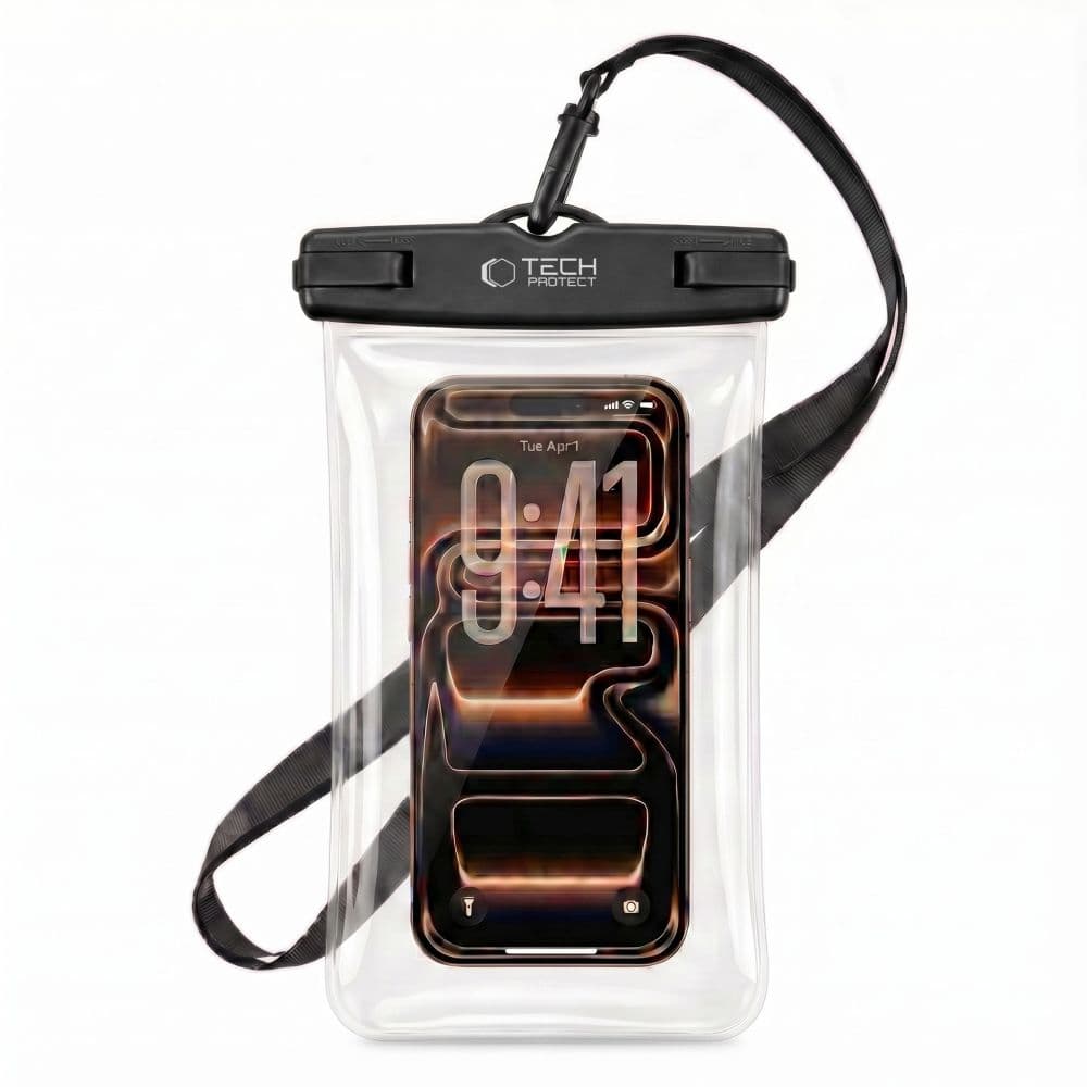 Tech-Protect UWC7 vodoodporen ovitek za telefone do 6.9" - črn