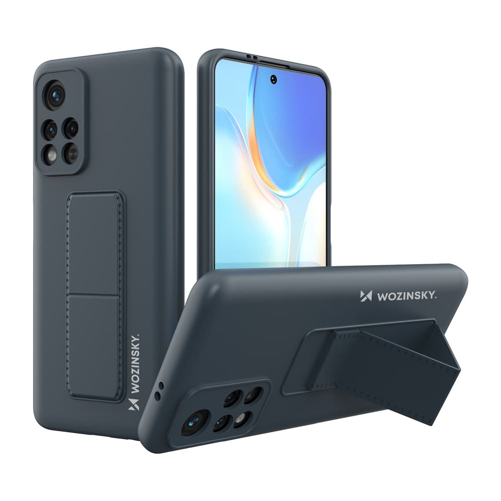Wozinsky Kickstand ovitek za Xiaomi Poco M4 Pro 5G - temno moder