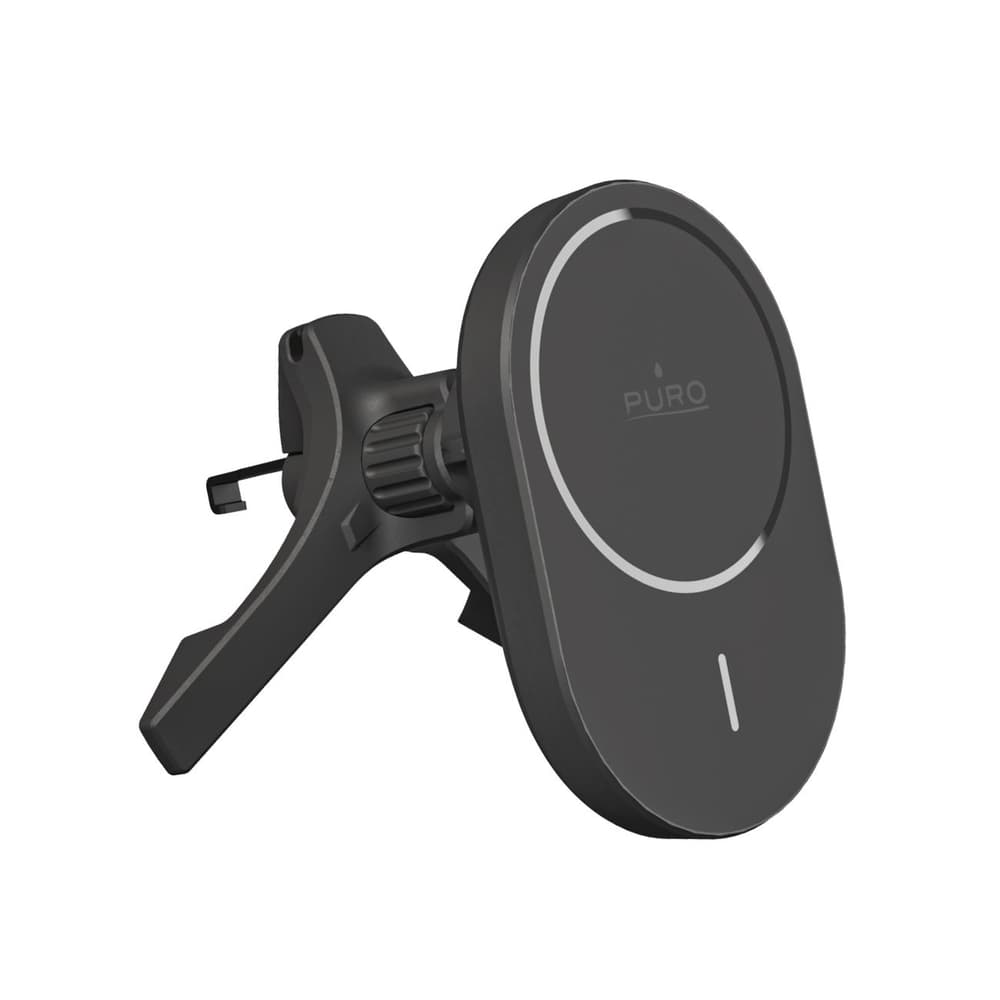 Puro avtomobilski nosilec s Qi2 polnilcem, MagSafe združljiv - črn