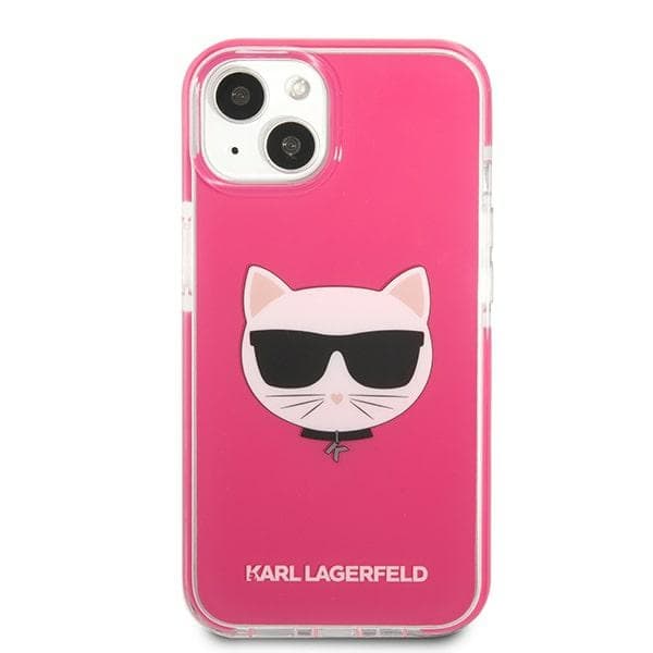 Etui Karl Lagerfeld Choupette Head za iPhone 13 mini - fuksijna 3