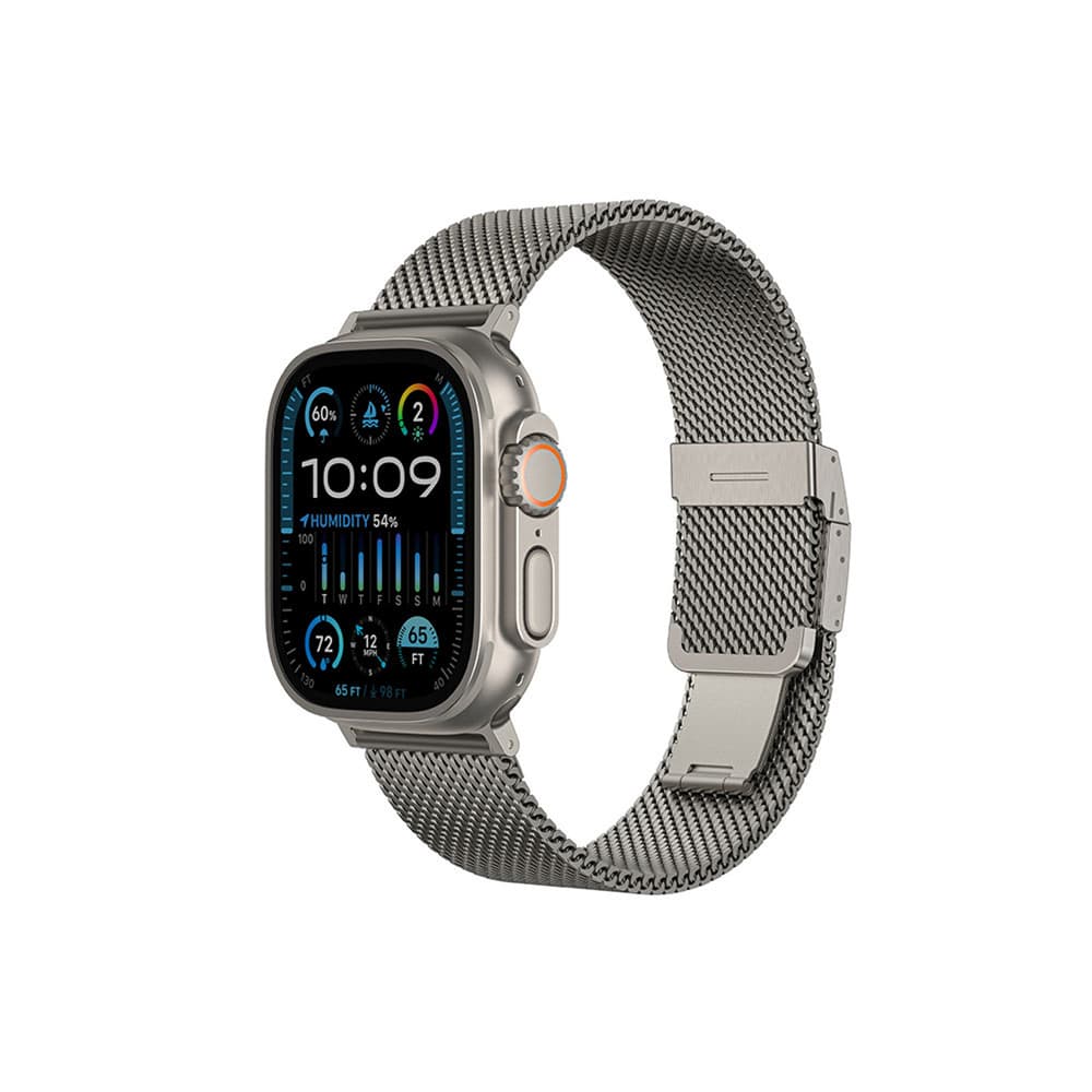 AmazingThing Titan Premium Metal Band za Apple Watch 38-49 mm, srebrn