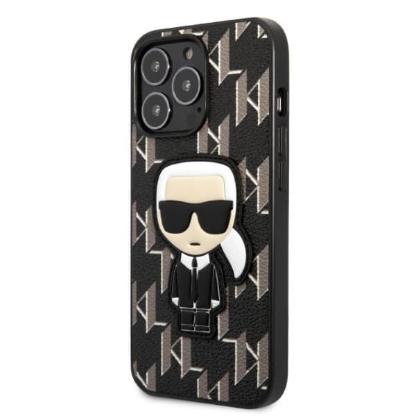 Ovitek Karl Lagerfeld Monogram Ikonik Patch za iPhone 13 Pro/13 (6,1") - črn 2