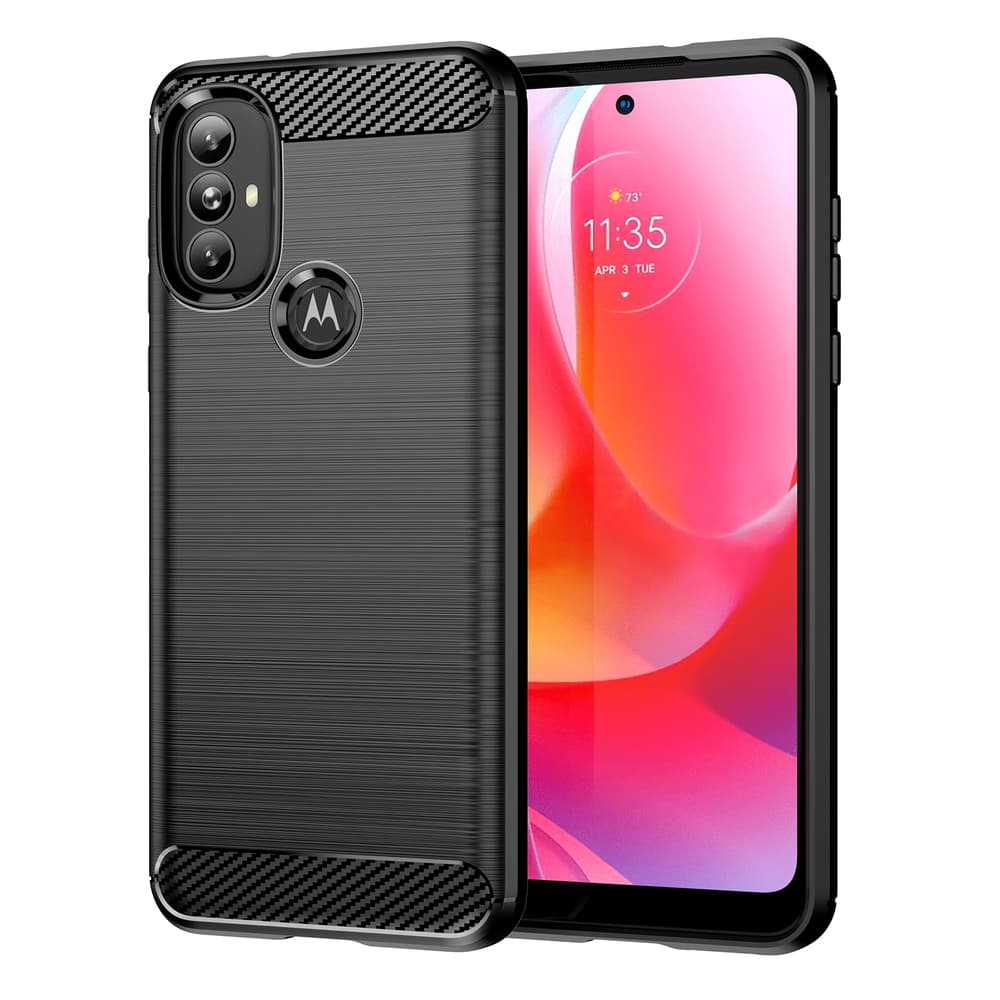Carbon ovitek za Motorola Moto G Power 2022 črn