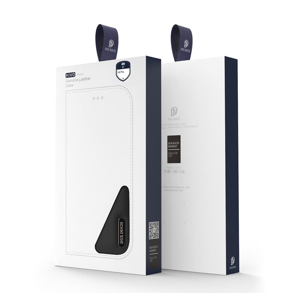 Dux Ducis Hivo usnjena denarnica ovitek za iPhone 14 Pro - Rjava 5