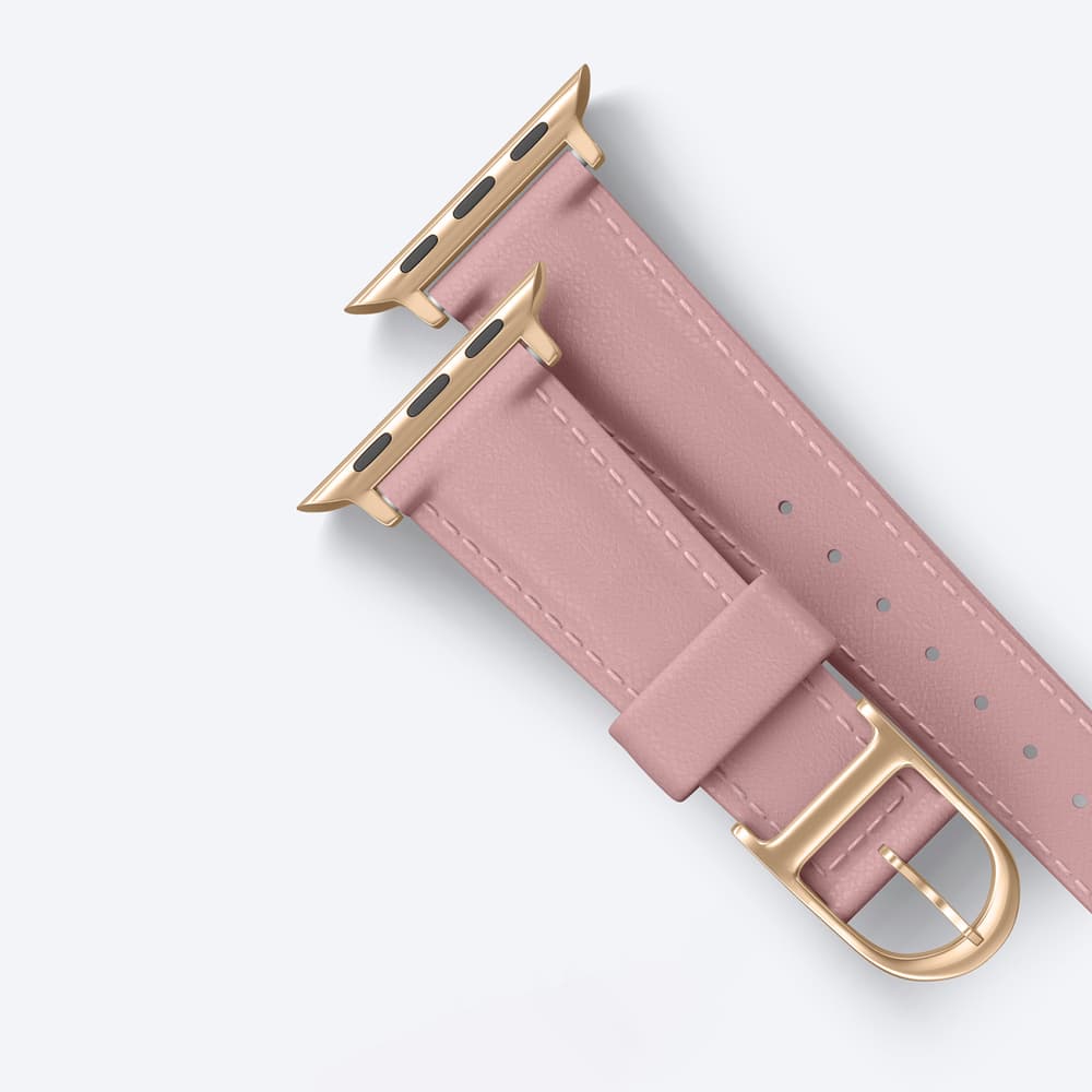 Usnjen pašček AmazingThing Class Band za Apple Watch 45/46/49mm - Roza 8
