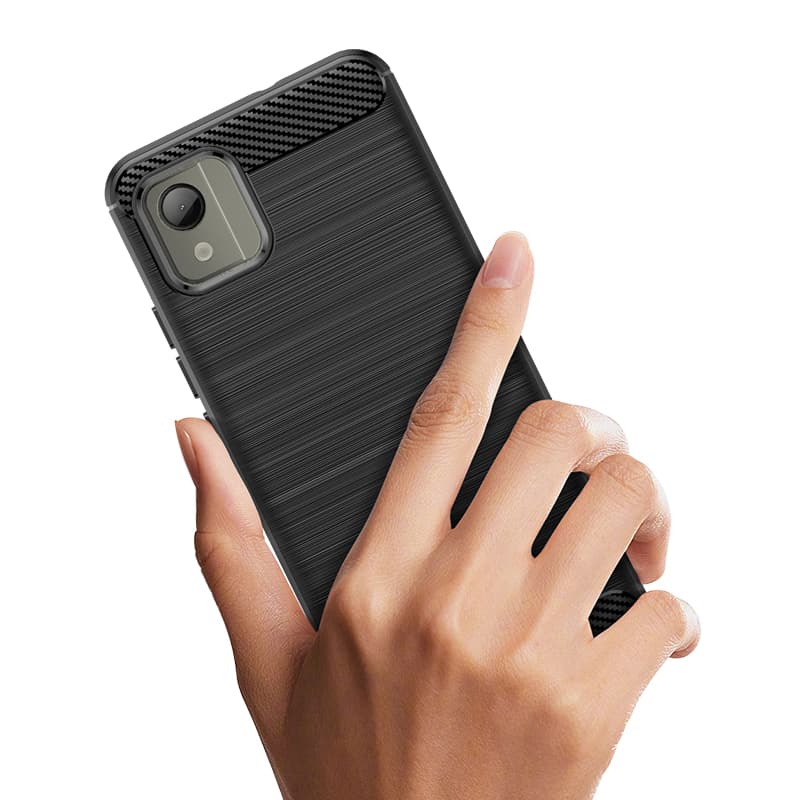 Carbon ovitek Hurtel za Nokia C110 - črn 5