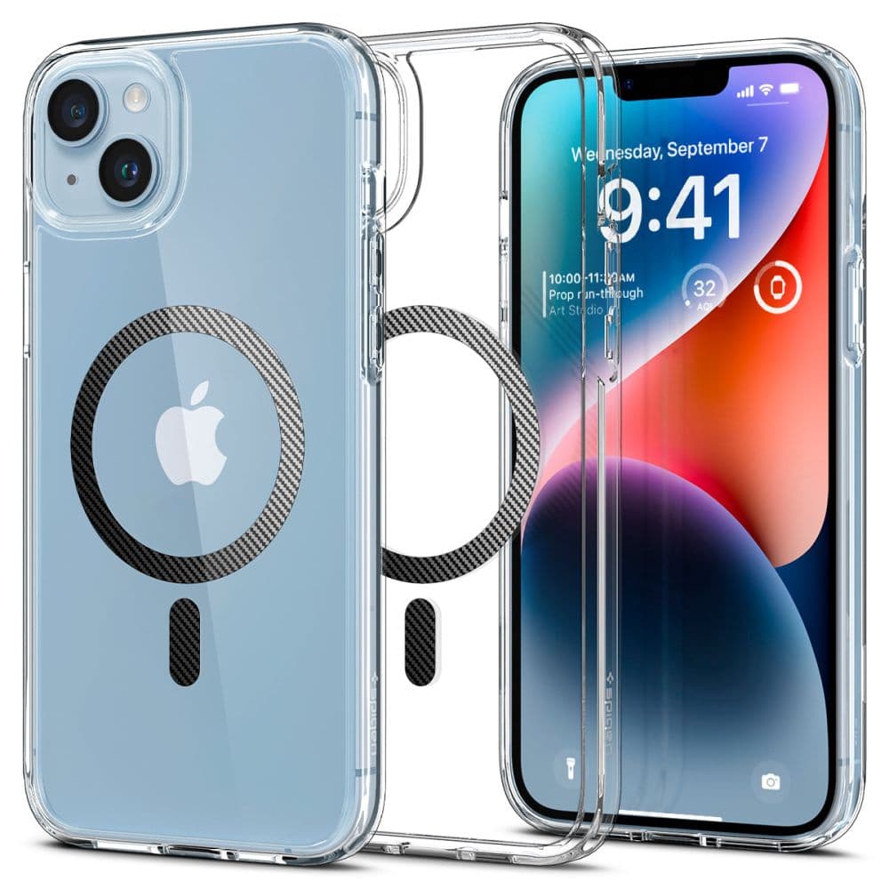 Spigen Ultra Hybrid Mag Ovitek z MagSafe za iPhone 14 Plus - prozorno siv