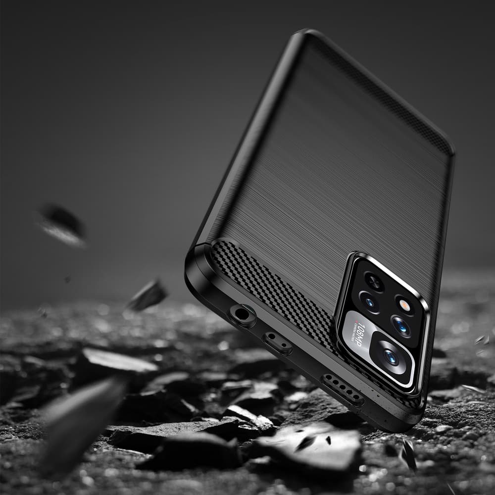 Carbon Case ovitek za Xiaomi Redmi Note 11 Pro+ / 11 Pro / Poco X4 NFC, črn 6