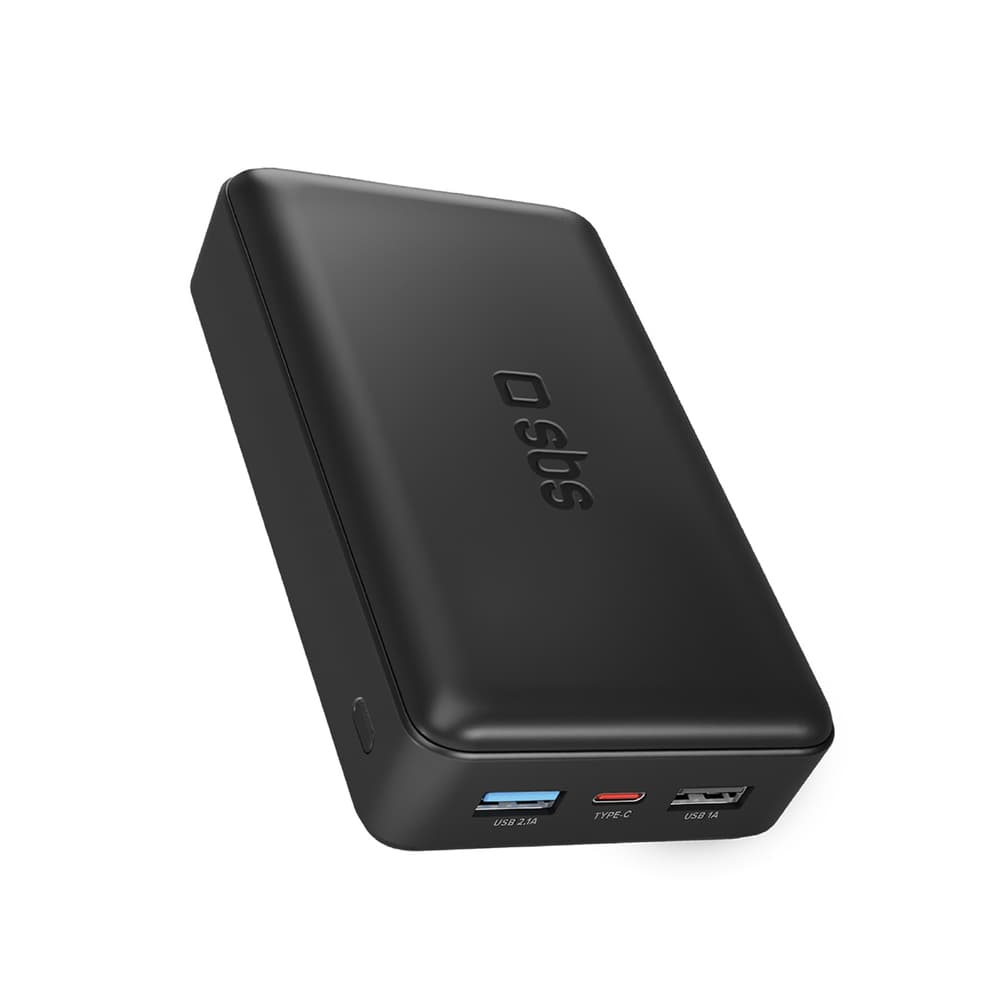 Powerbank Puro Fast 20000 mAh 2x USB-A + 1x USB-C - črn