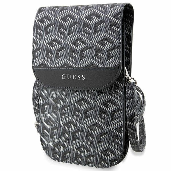 Guess torbica za telefon GUWBHGCFSEK, črna/črna GCube Stripe