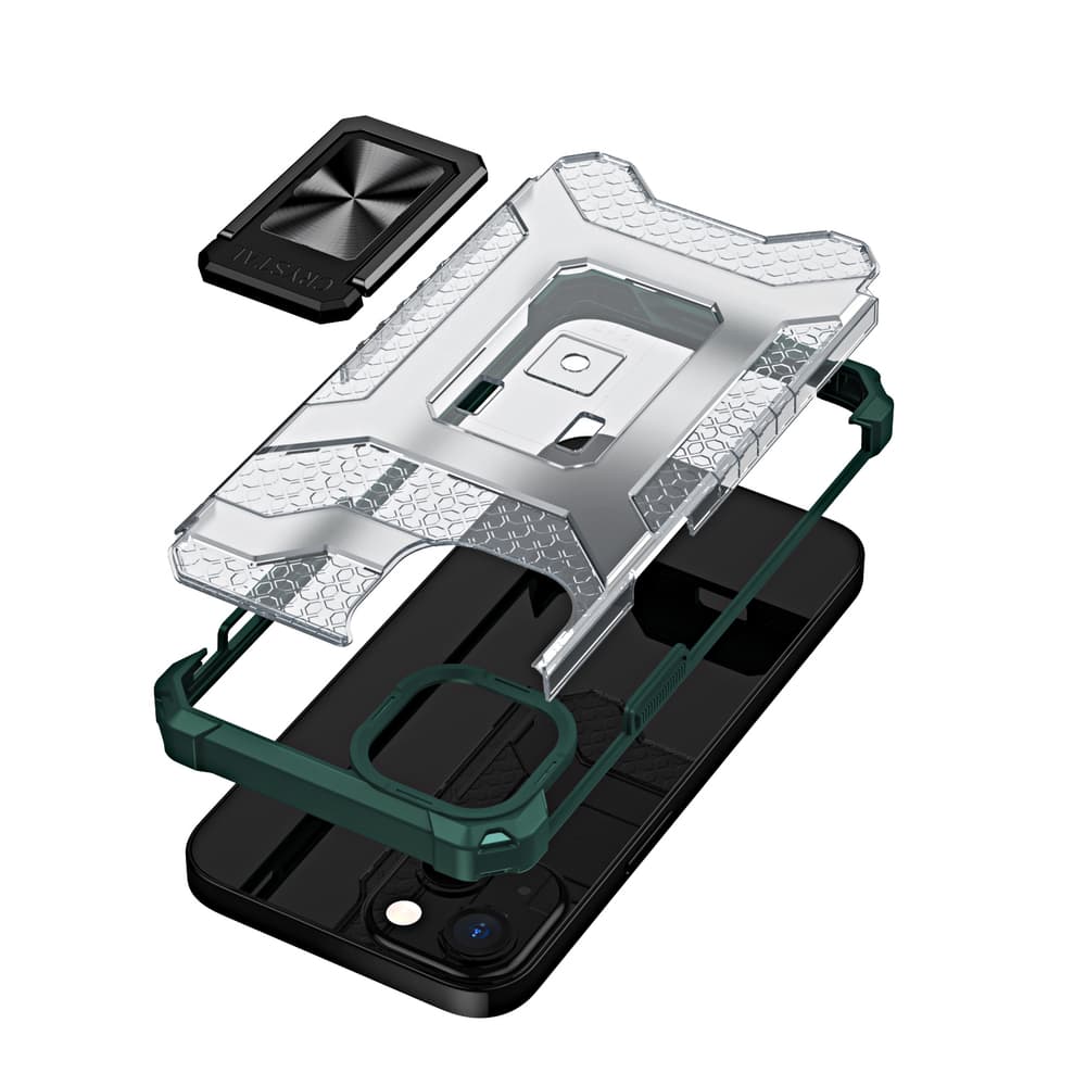 Hurtel Crystal Ring ohišje za iPhone 13 mini, zeleno 2