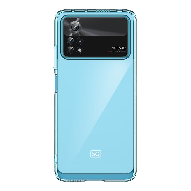 Ovitek Outer Space Case za Xiaomi Poco X4 Pro 5G s fleksibilnim okvirjem, moder