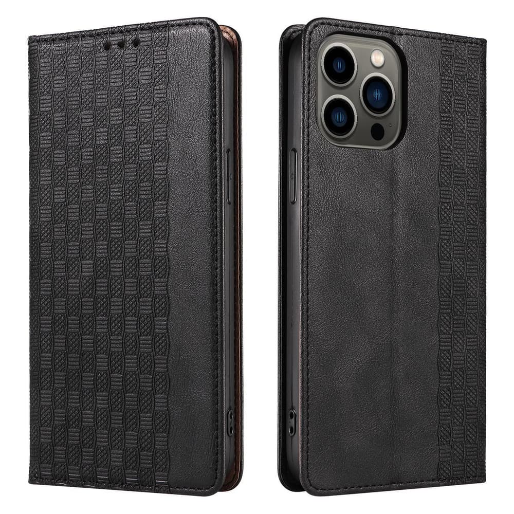Ovitek Magnet Strap Case za iPhone 13 Pro (denarnica, vrvica), črni 7